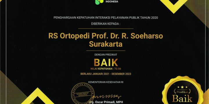 PENGHARGAAN KEPATUHAN INTERAKSI PELAYANAN PUBLIK TAHUN 2020