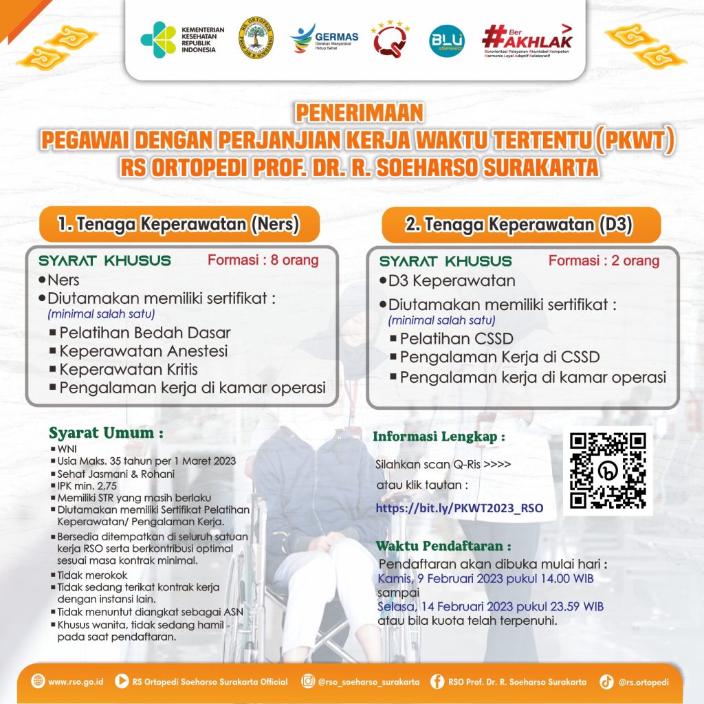 Pengumuman Penerimaan Pegawai dengan Perjanjian Kerja (PKWT) RSO