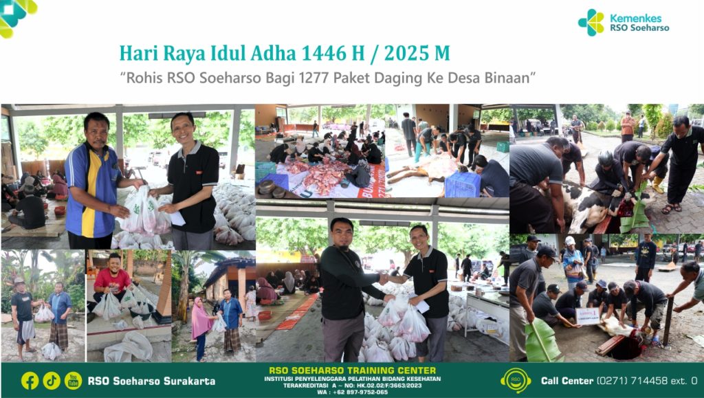 “Rohis RSO Soeharso Bagi 1277 Paket Daging Ke Desa Binaan”